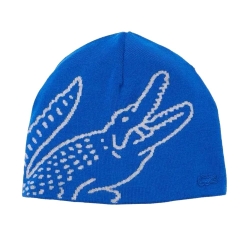 Bonnet Bleu/Blanc Homme Lacoste Broderie