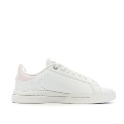 Baskets Blanc/Rose Femme Adidas Court Silk