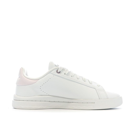 Baskets Blanc/Rose Femme Adidas Court Silk