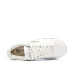 Baskets Blanc/Rose Femme Adidas Court Silk