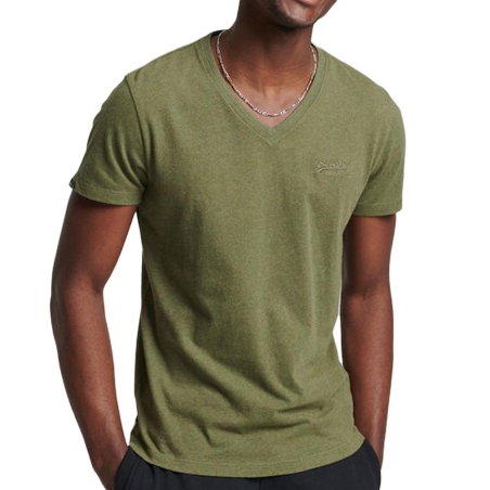 T-shirt Kaki Homme Superdry M1011170A