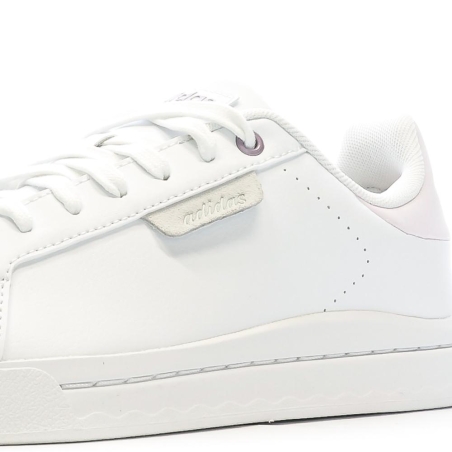 Baskets Blanc/Rose Femme Adidas Court Silk