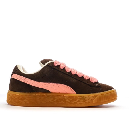Baskets Marron/Rose Femme Puma Suede XL