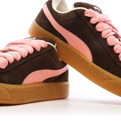 Baskets Marron/Rose Femme Puma Suede XL
