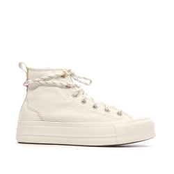 Baskets Ecru Femme Converse s All Star Lift Platform Jacquard