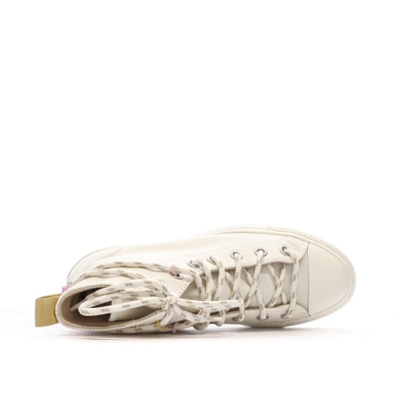 Baskets Ecru Femme Converse s All Star Lift Platform Jacquard