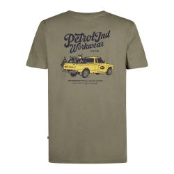 T-Shirt Kaki/Jaune Homme Petrol Industries Classic