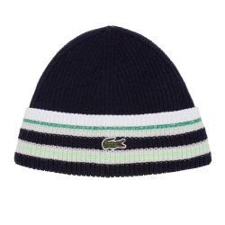Bonnet Marine/Blanc/Vert Homme Lacoste flour