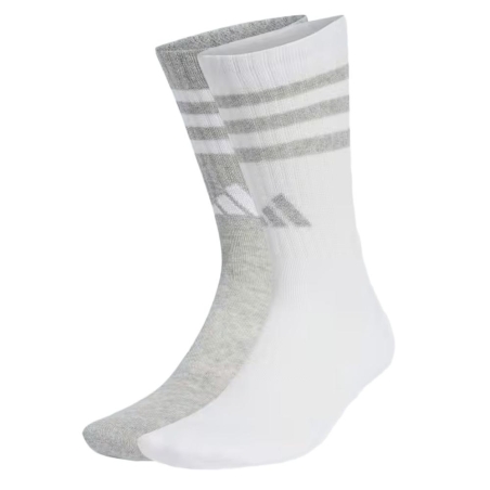2x Paires de Chaussettes Blanches/Grises Mixte Adidas IY7819