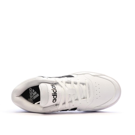 Baskets Blanches/Noires Femme Adidas Hoops 3.0