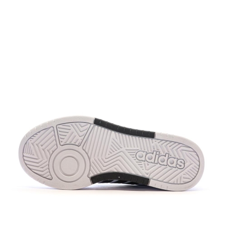 Baskets Blanches/Noires Femme Adidas Hoops 3.0