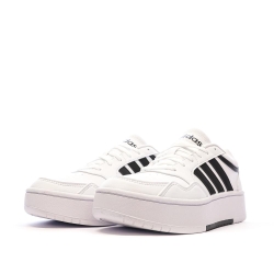 Baskets Blanches/Noires Femme Adidas Hoops 3.0