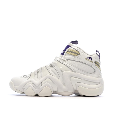 Chaussures de basketball Blanches/Violettes Homme Adidas Crazy 8