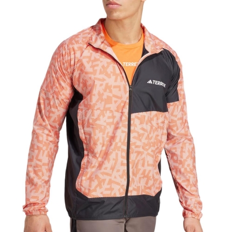 Veste Rose/Noir Homme Adidas Trail