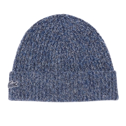 Bonnet Marine Chiné Mixte Lacoste Rib