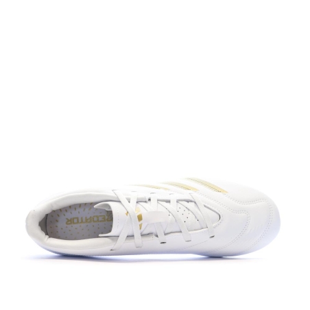 Chaussures de Foot Blanc/Doré Homme Adidas Predator Club FxG