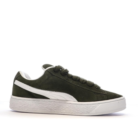 Baskets Kaki/Blanc Femme Puma Suede XL