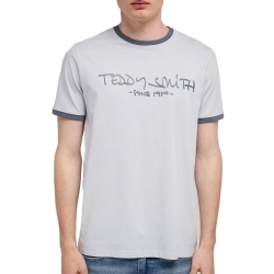 T-Shirt Bleu Glacier Homme Teddy Smith Ticlass