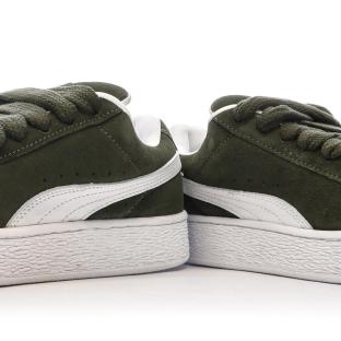Baskets Kaki/Blanc Femme Puma Suede XL