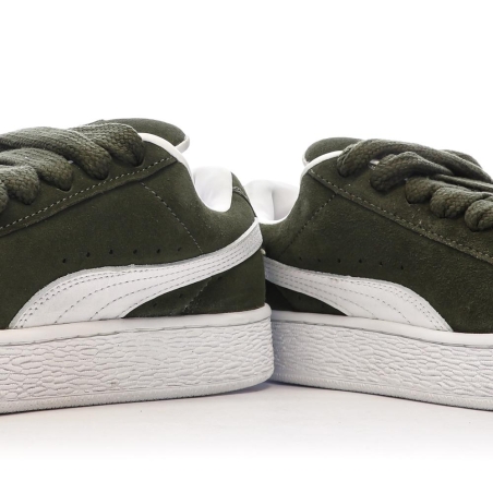 Baskets Kaki/Blanc Femme Puma Suede XL