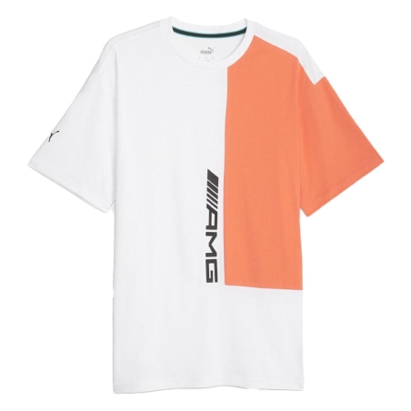 T-shirt Blanc/Orange Homme Puma Statement