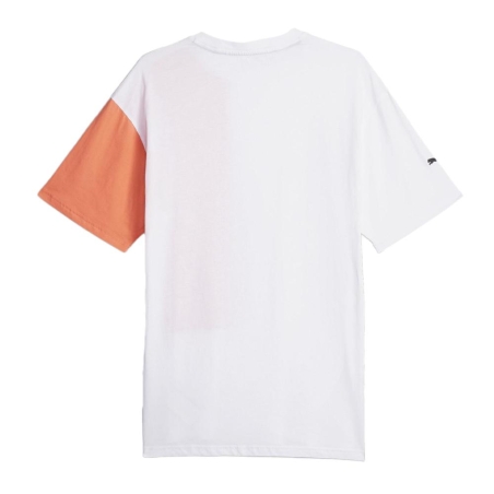 T-shirt Blanc/Orange Homme Puma Statement