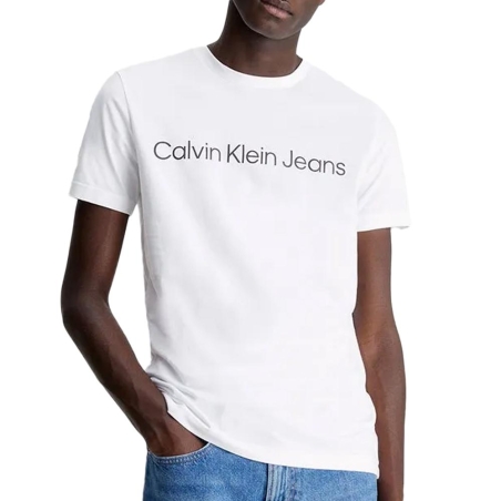 T-Shirt Blanc Homme Calvin Klein JeansCore Institutional