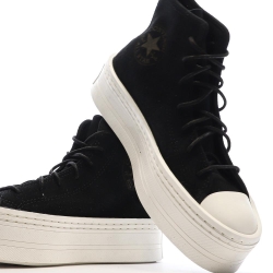 Baskets Noires Femme Converse Chuck Taylor All Star Suede