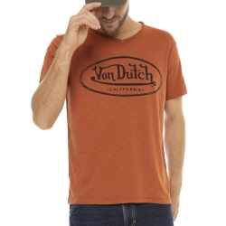 T-shirt Orange Homme Von Dutch RON