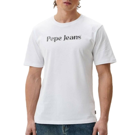 T-shirt Blanc Homme Pepe Jeans Clifton