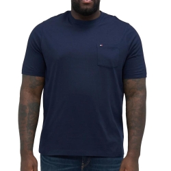 T-shirt Marine Homme Tommy Hilfiger Pocket