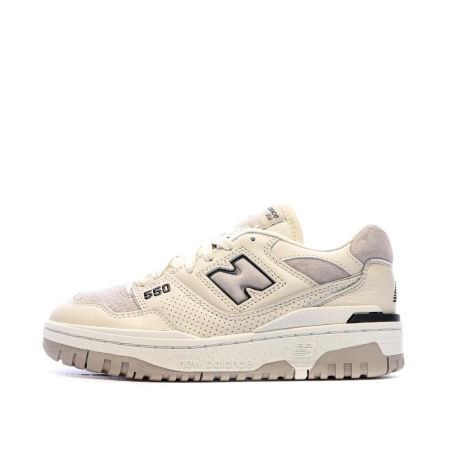 Baskets Blanches/Gris Femme New Balance 550