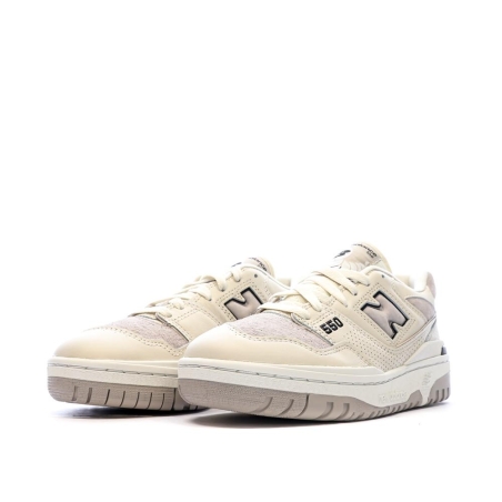 Baskets Blanches/Gris Femme New Balance 550