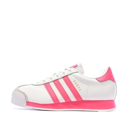 Baskets Rose/Blanc Femme Adidas Samoa