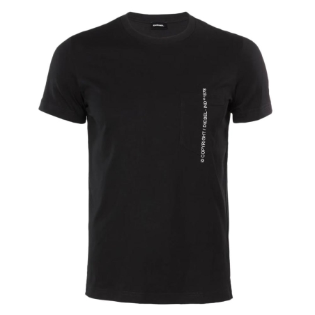 T-shirt Noir Homme Diesel T-Rubin