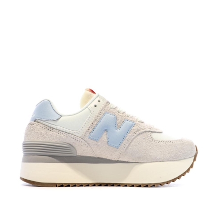 Baskets Compensé Beige/Bleu Femme New Balance 574