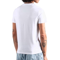 T-shirt Blanc Homme Guess Abstract