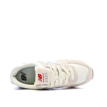 Baskets Compensé Beige/Bleu Femme New Balance 574