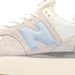 Baskets Compensé Beige/Bleu Femme New Balance 574