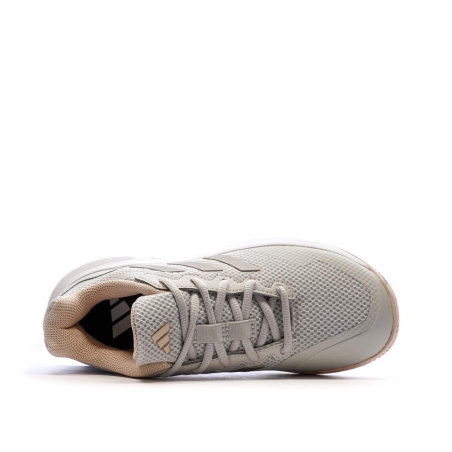 Baskets Grises/Roses Femme Adidas Gamecourt 2