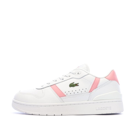 Baskets Blanc/Rose Femme Lacoste T-clip Set 224