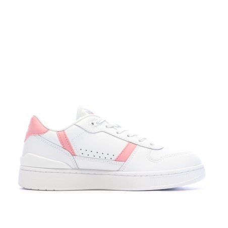Baskets Blanc/Rose Femme Lacoste T-clip Set 224