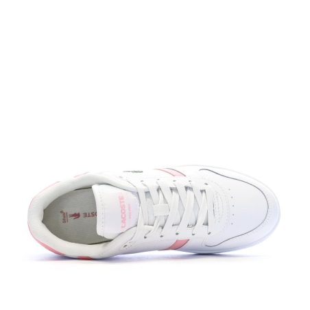 Baskets Blanc/Rose Femme Lacoste T-clip Set 224