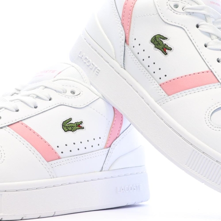 Baskets Blanc/Rose Femme Lacoste T-clip Set 224