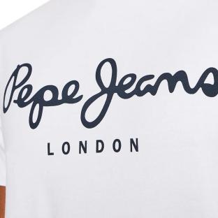 T-shirt Blanc Homme Pepe Jeans Original Stretch