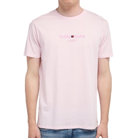 T-shirt Rose Homme Teddy Smith 11017024D0