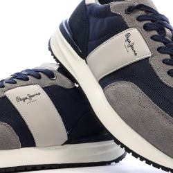 Baskets Bleu Homme Pepe jeans Buster Supra