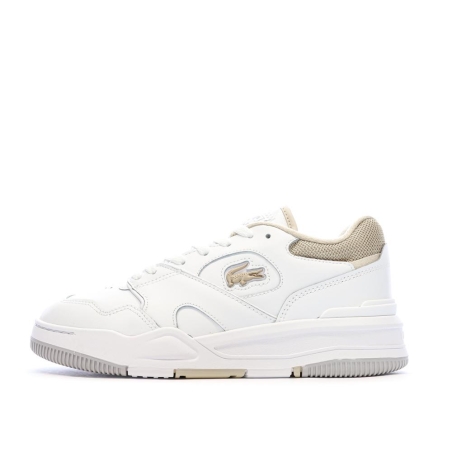 Baskets Blanc/Camel Femme Lacoste Lineshot