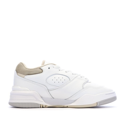 Baskets Blanc/Camel Femme Lacoste Lineshot
