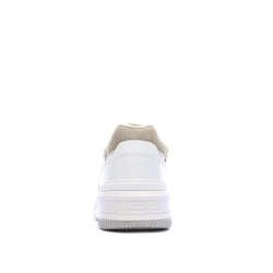 Baskets Blanc/Camel Femme Lacoste Lineshot